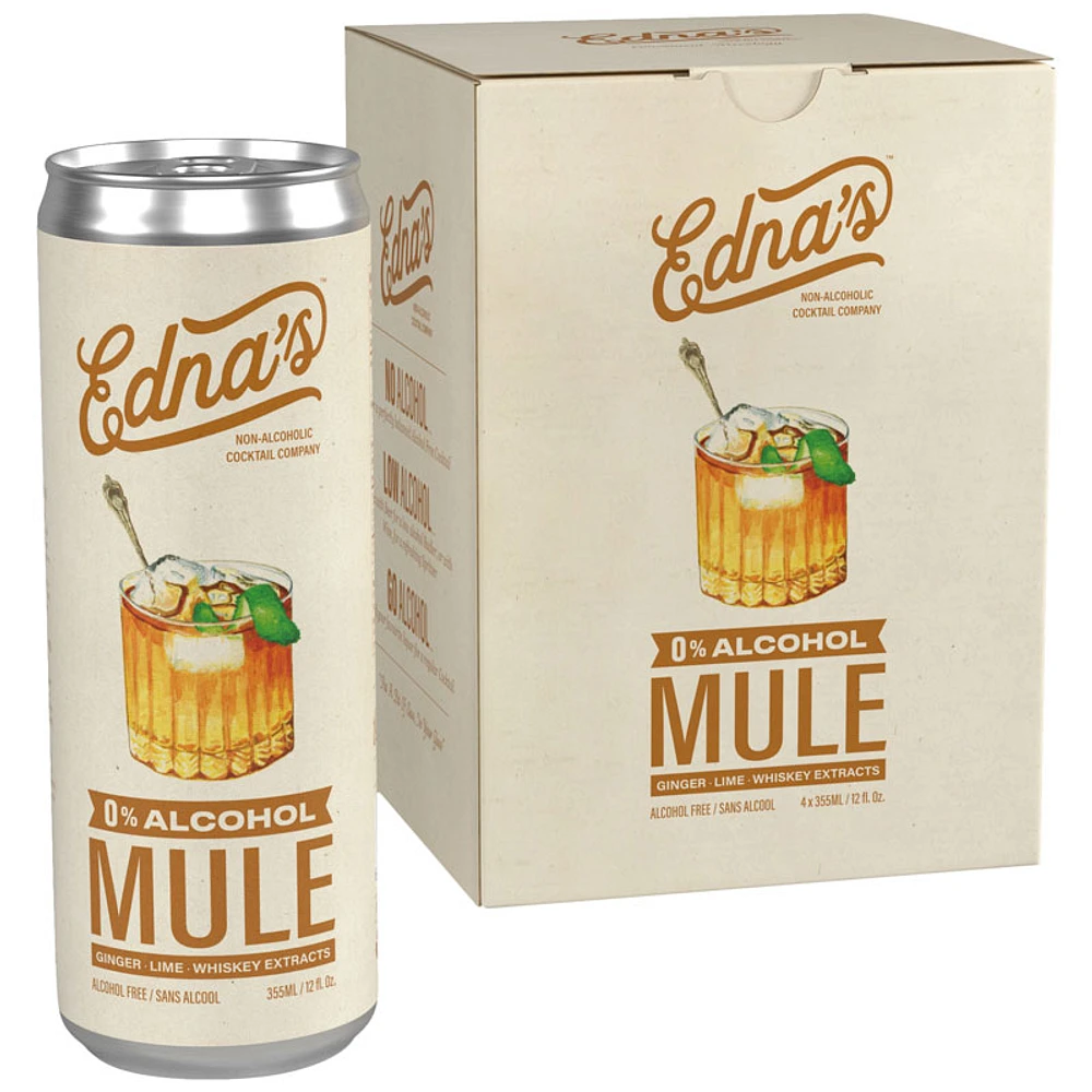 Edna's Mule Non-Alcoholic Cocktail - 4x355ml