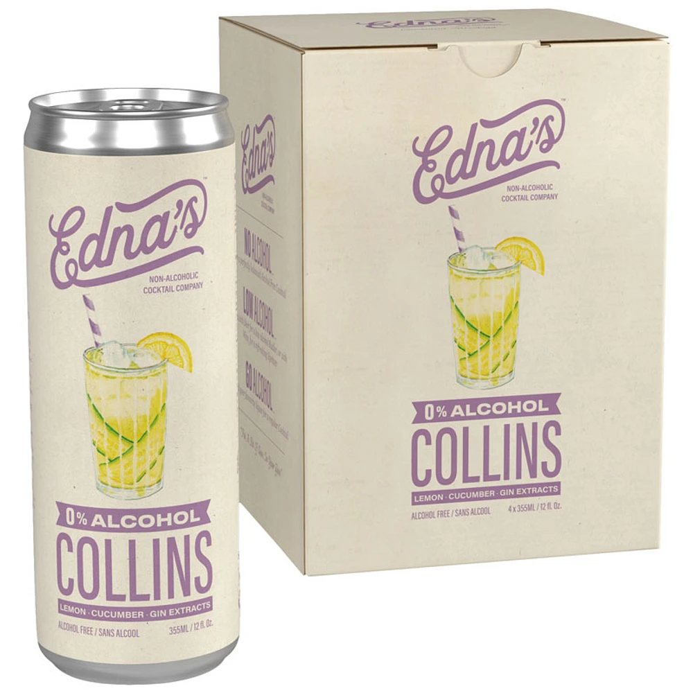 Edna's Collins Non-Alcoholic Cocktail - 4x355ml