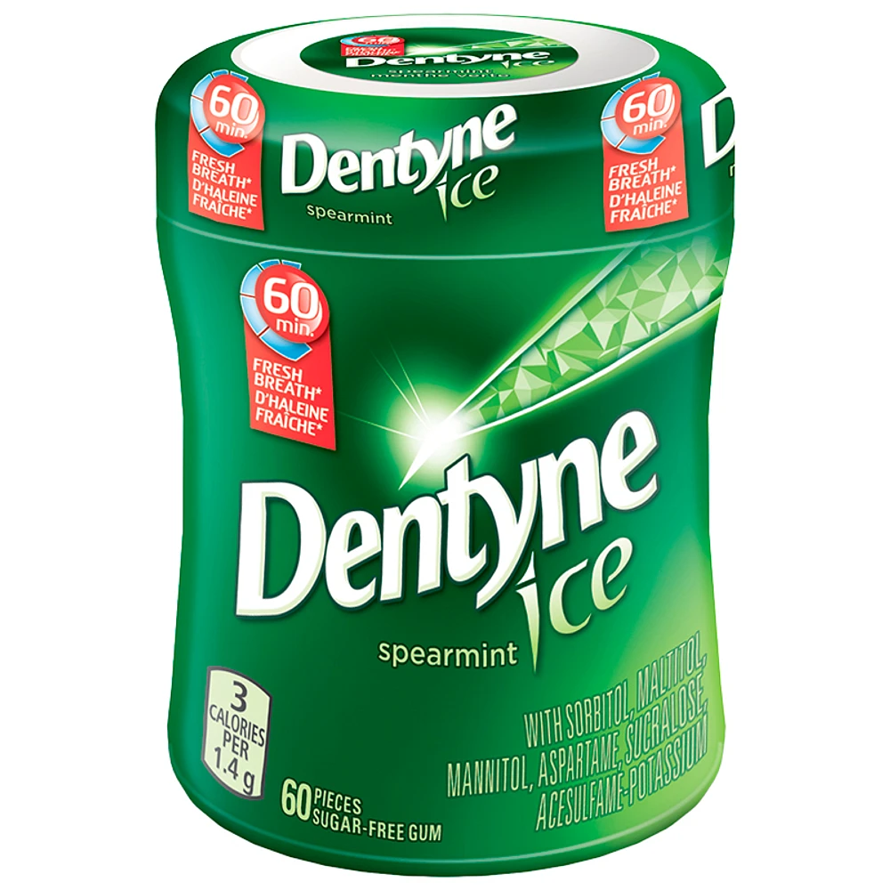 Dentyne Ice Gum - Spearmint - 60's