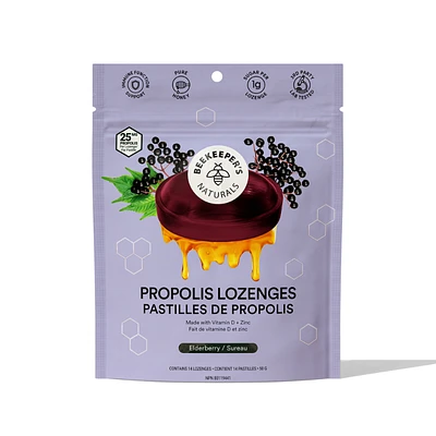 Beekeeper's Naturals Propolis Lozenges Elderberry - 20s