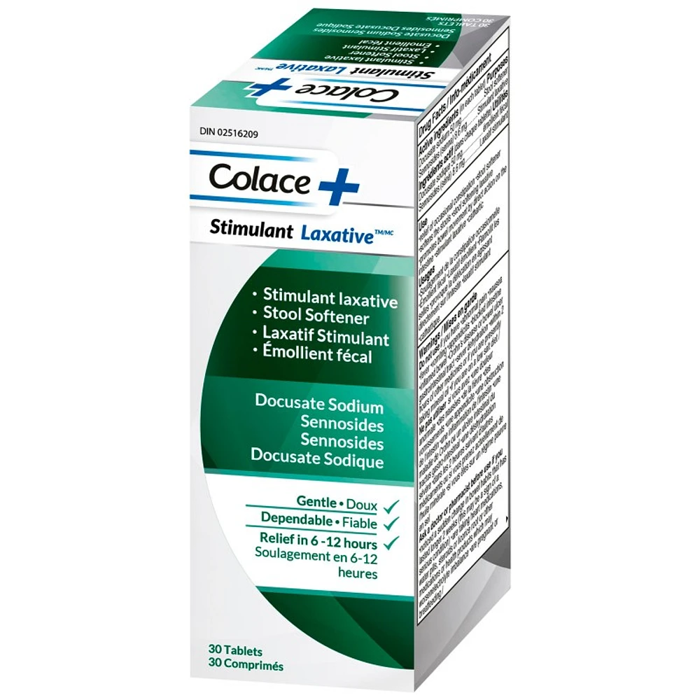 Colace+ Stimulant Laxative - 30s