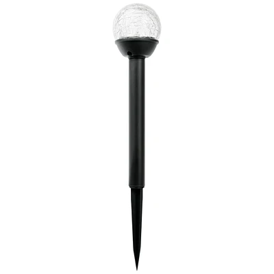 Moonrays Crackle Glass Ball Solar Stake Light - 3 pack