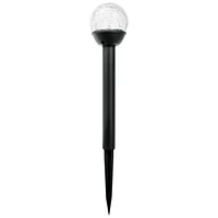 Moonrays Crackle Glass Ball Solar Stake Light - 3 pack