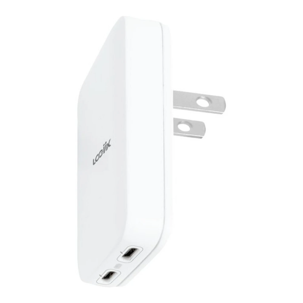 LOGiiX Power Plus 35 Slim 2 x USB-C Power Adapter - White - LGX-13461