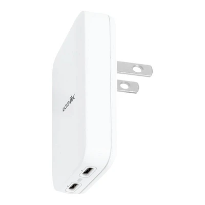 LOGiiX Power Plus 35 Slim 2 x USB-C Power Adapter - White - LGX-13461