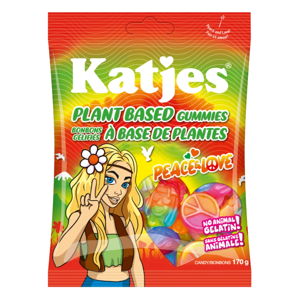 Katjes Peace and Love Candy - Plant Based Gummies - 170g