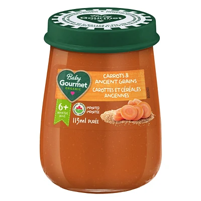 Baby Gourmet Puree - Carrots & Ancient Grains - 113ml