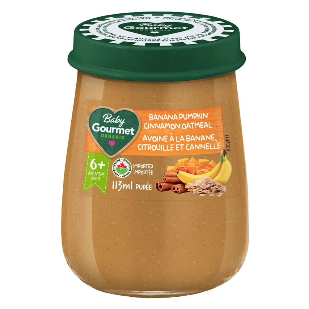 Baby Gourmet Baby Puree - Banana Pumpkin Cinnamon Oatmeal - 113ml