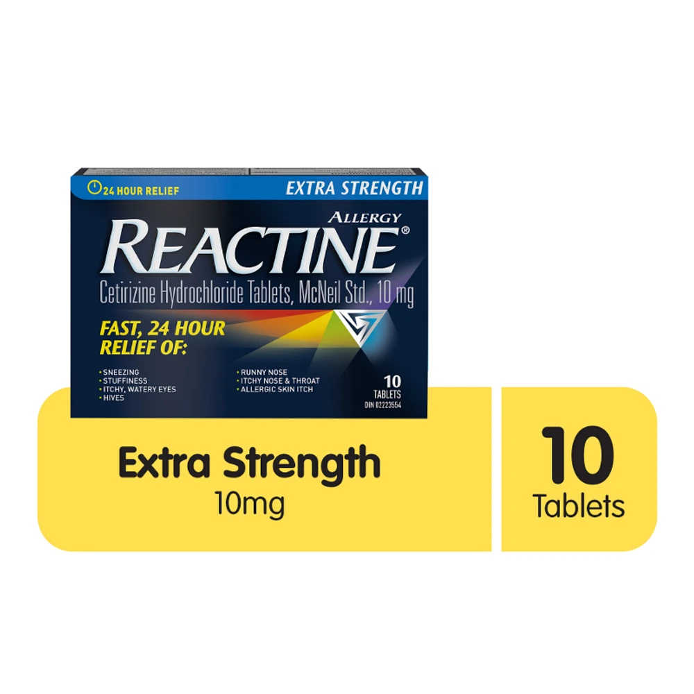 Reactine Allergy Extra Strength Cetirizine Hydrochloride Tablets - 10mg - 10's