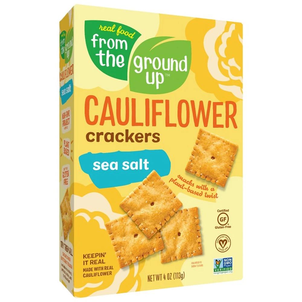 From The Ground Up Cauliflower Snacking Crackers - Sea Salt - 113g