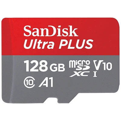 SanDisk Ultra Plus 128GB MicroSDXC UHS-I Card A1 - SDSQUBC-128G-CN6IA