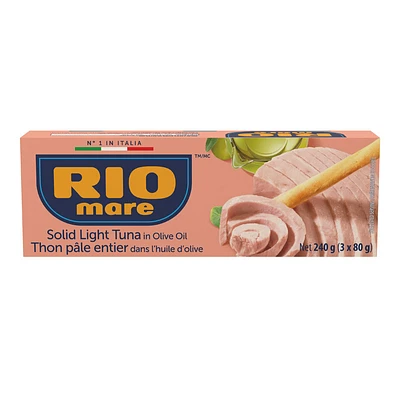 Rio Mare Solid Light Tuna in Olive Oil - 3x80g