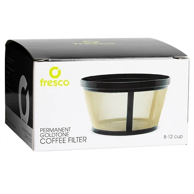 Fresco Jasi 8-12 Cup Goldtone Basket Filter - KF-10T