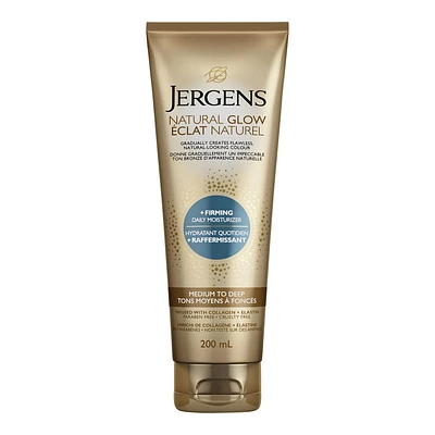 Jergens Natural Glow + Firming Daily Moisturiser - Medium to Deep - 220ml