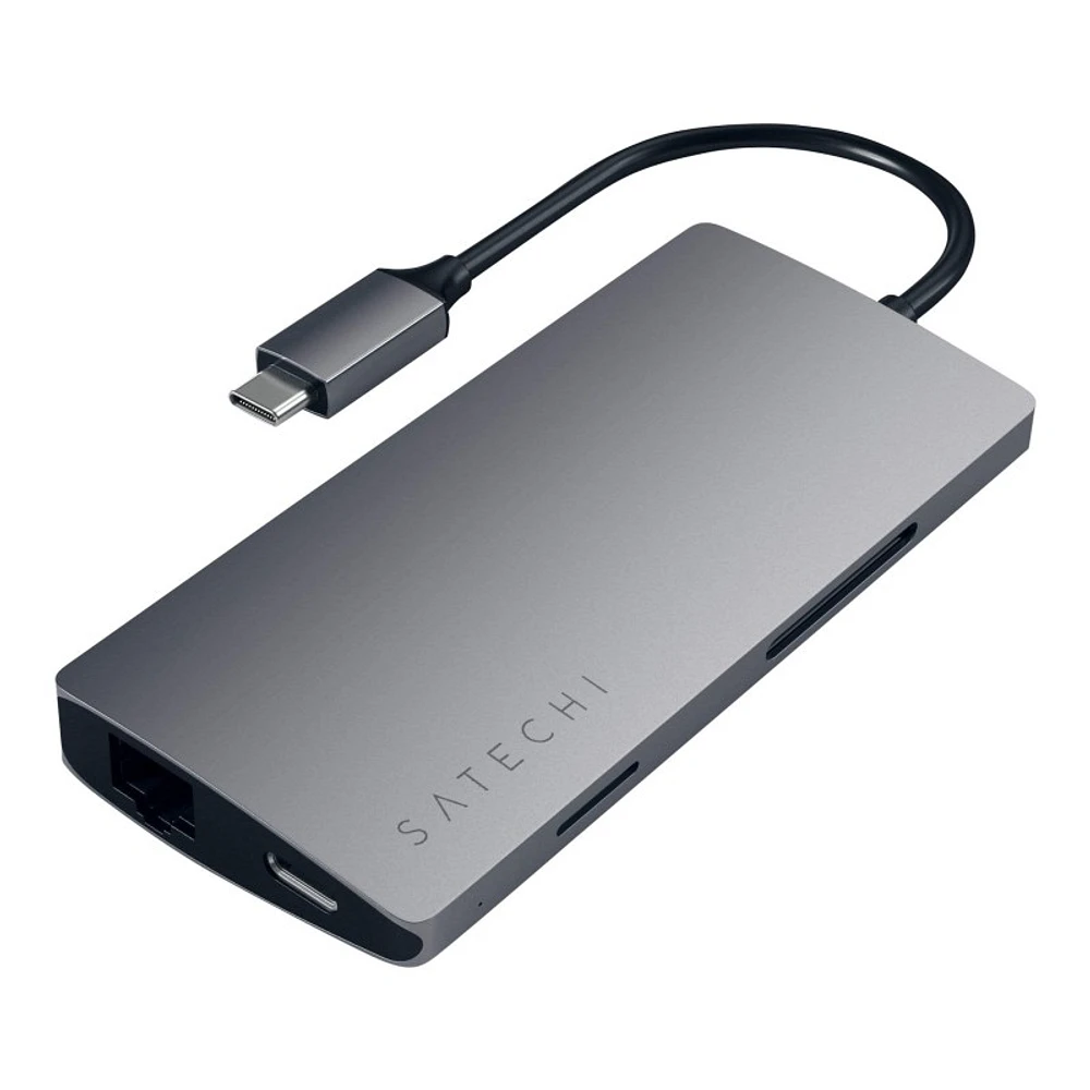 Satechi Multi-Port Adapter V2 USB-C Docking Station - Space Grey - ST-TCMA2M