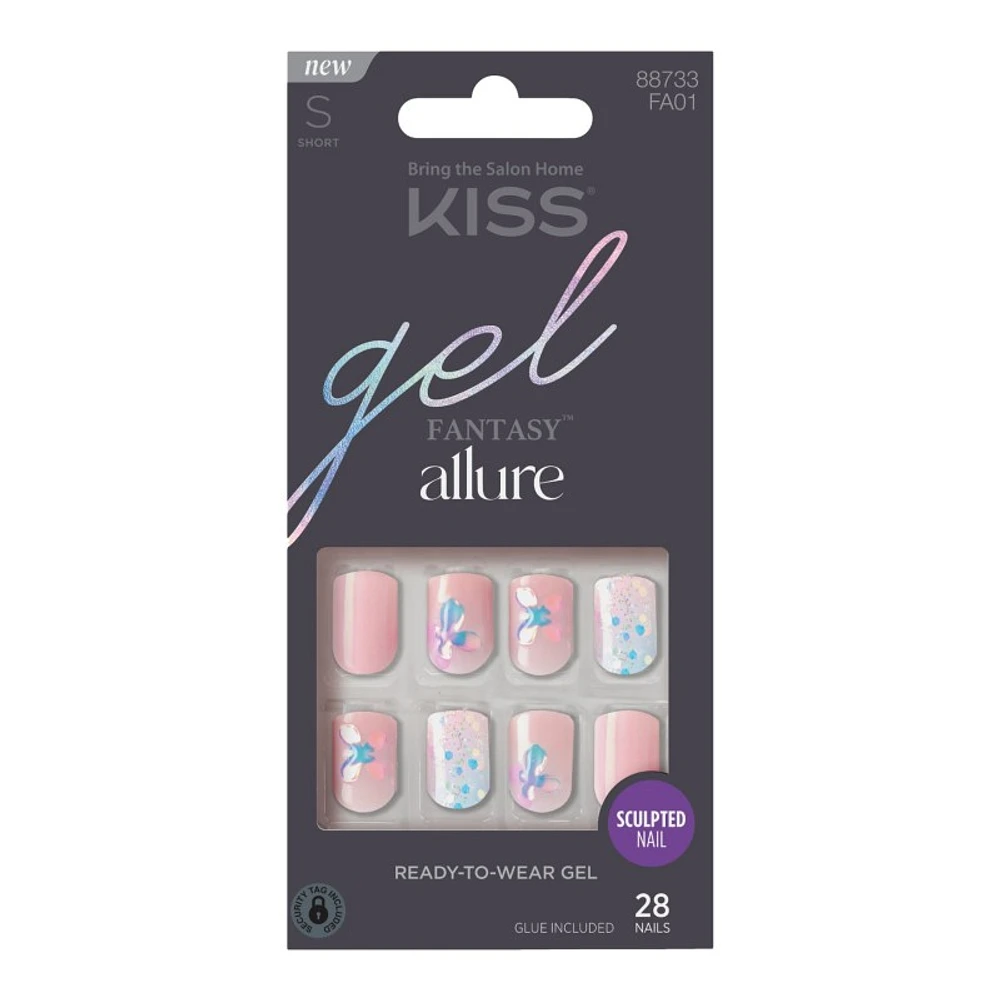 Kiss gel FANTASY allure False Nails Kit - Short - Variation - 28's