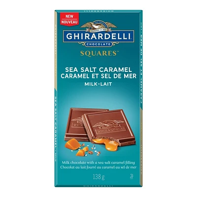 Ghirardelli Squares Milk Chocolate Bar - Sea Salt Caramel - 138g