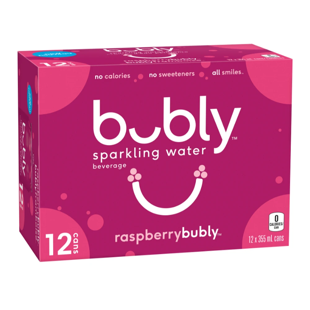 Bubly Sparkling Water - Raspberry - 12x355ml