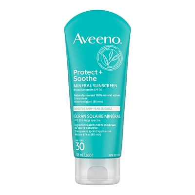 Aveeno Protect + Soothe Mineral Sunscreen - SPF 30 - 88ml