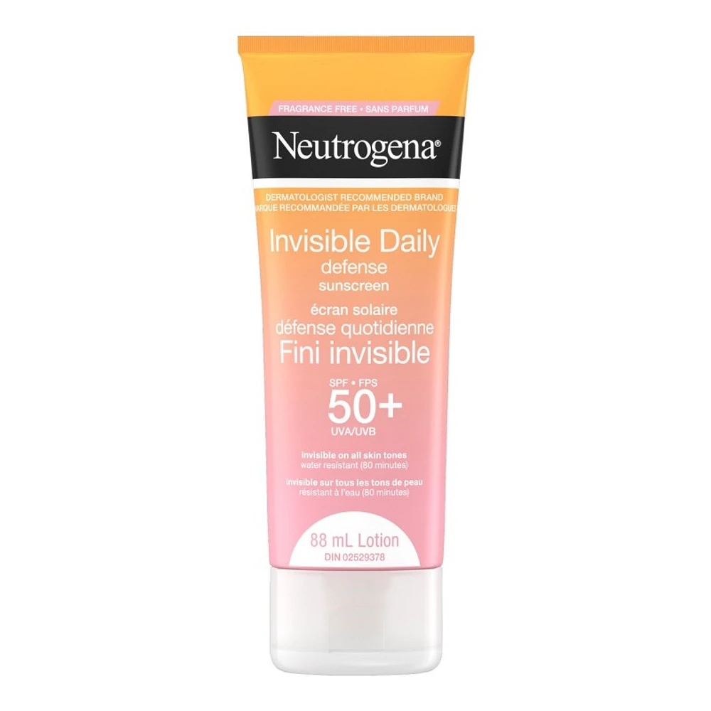 Neutrogena Invisible Daily Defence Sunscreen - SPF 50+ - 88ml