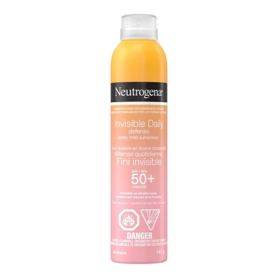 Neutrogena Invisible Daily Defense Body Mist Sunscreen - SPF 50+ - 141g