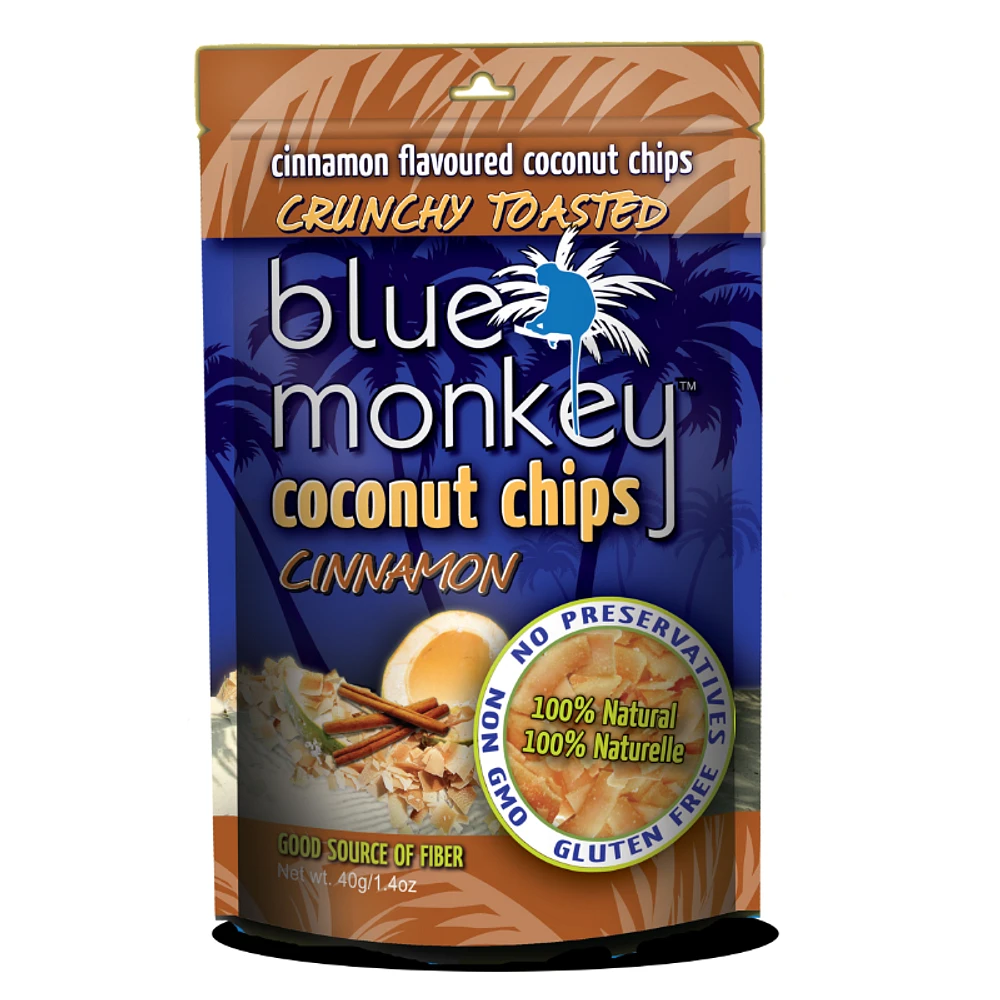 Blue Monkey Coconut Chips - Cinnamon - 40g