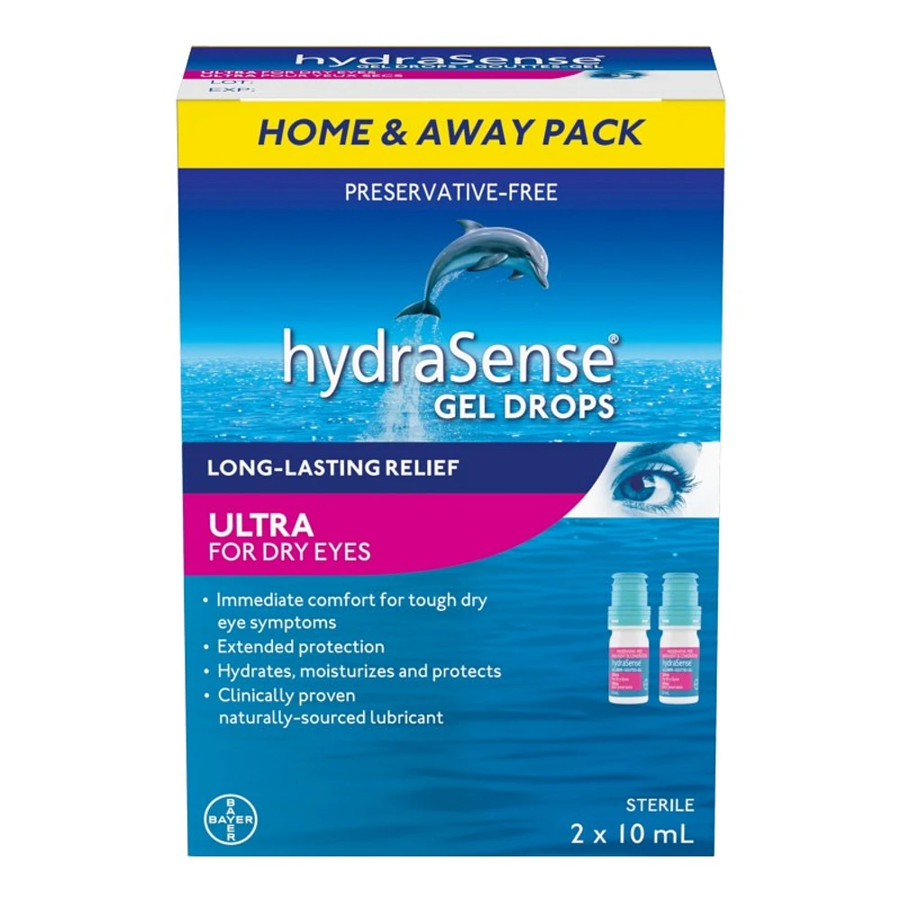 HydraSense Ultra Eye Drops For Dry Eyes - 2 x 10mL