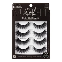 KISS Lash Couture False Lashes - Matte Black - 4 pairs