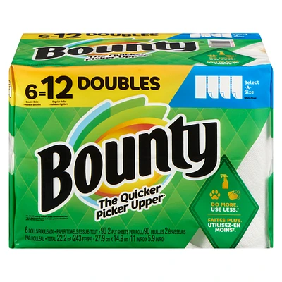 Bounty Towels Select-A-Size Plus - 6=12 ROLLS