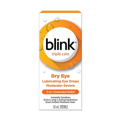 Blink Triple Care 3-in-1 Extended Relief Lubricating Eye Drops - 10ml