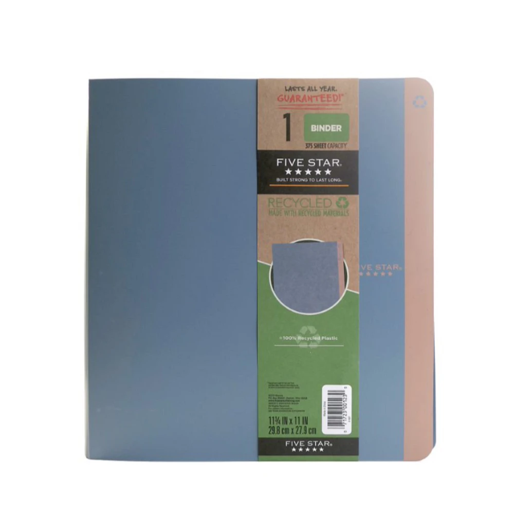 Five Star Recycled Binder - Glacier Blue - 1 inch