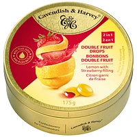 Cavandish & Harvey Double Fruit Drops - Lemon with Strawberry Filling - 175g