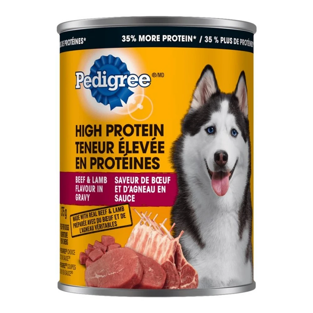 PEDIGREE High Protein Beef & Lamb Flavour in Gravy Wet Dog Food - 375g