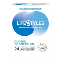 LifeStyles Closer Connection Lubricated Condoms - 24's