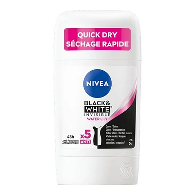 Nivea Black & White Invisible Antiperspirant - Water Lily - 51g