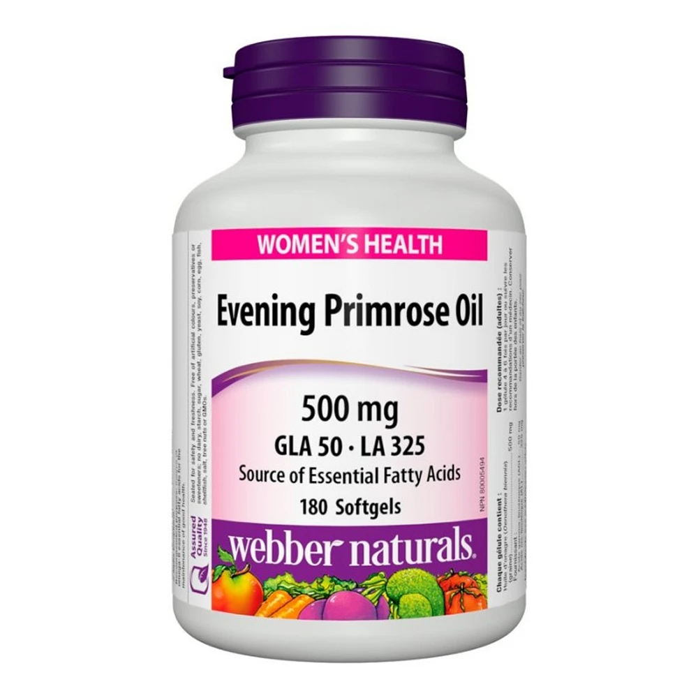 Webber Naturals Evening Primrose Oil Softgels - 500mg - 180's