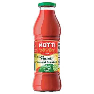 Mutti Passata Strained Tomatoes - Basil - 680g