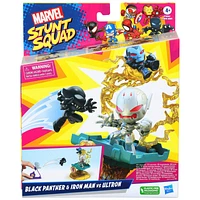 Marvel Stunt Squad - Black Panther and Iron Man vs Ultron Play Set