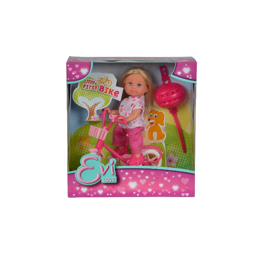 Simba Doll Evi Love My First Bike - Red - H12cm