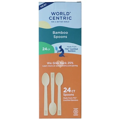 World Centric Bamboo Spoons - 24's