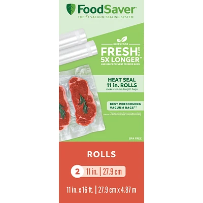 Foodsaver ROLLS 2PK Size 2X11Inx16Ft