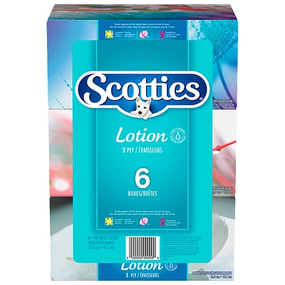 Scotties Lotion Facial Tissues - 6 x 70's