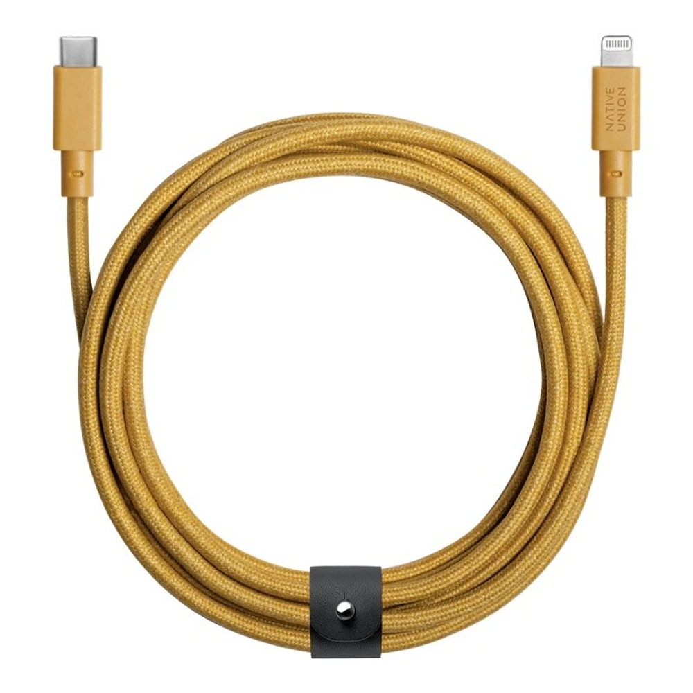 Native Union Belt Cable XL USB-C to Lightning Cable - Kraft - 3m