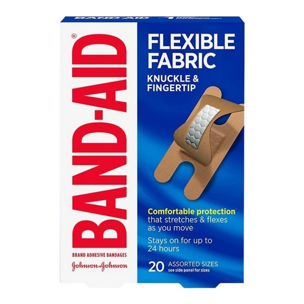 BAND-AID Flexible Fabric Knuckle and Fingertip Bandages - 20's