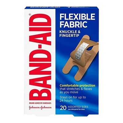 BAND-AID Flexible Fabric Knuckle and Fingertip Bandages - 20's