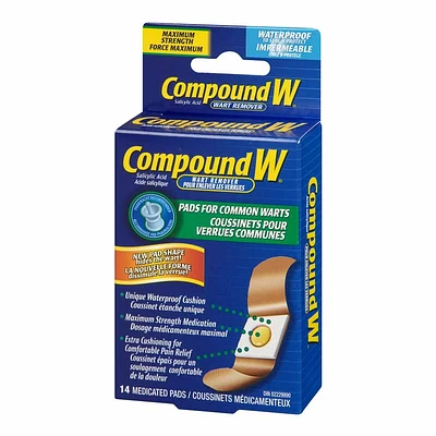 Compound W Adult Wart Remover Pads - 14s