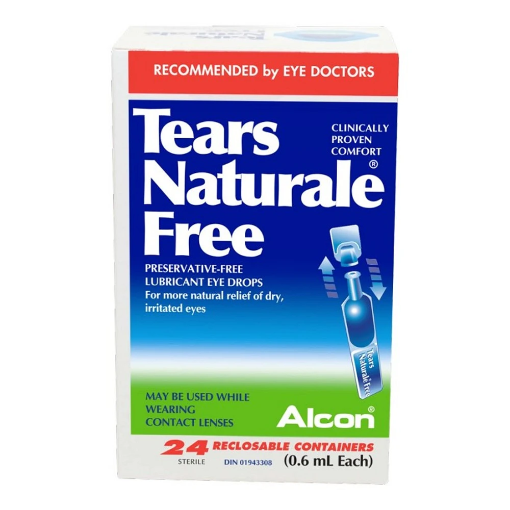 Tears Naturale Free Lubricant Eye Drops - 24 x 0.6ml