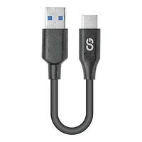 LOGiiX USB-A to USB-C Cable - Black -15cm