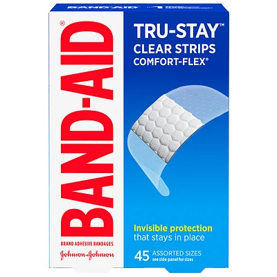 BAND-AID Clear Comfort-Flex - Assorted - 45's