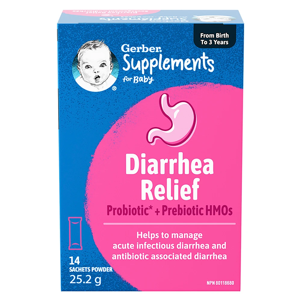 GERBER Supplements for Baby Diarrhea Relief Powder Sachets - 14's